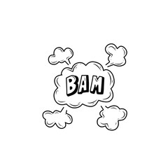 hand drawn comic bombs and explosions