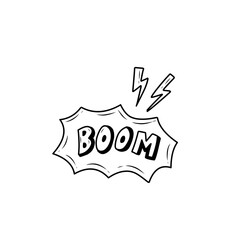 hand drawn comic bombs and explosions