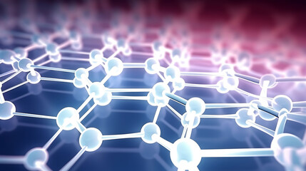 3D abstract white mesh resembling a molecular honeycomb structure, softly glowing from behind with strong depth and realism