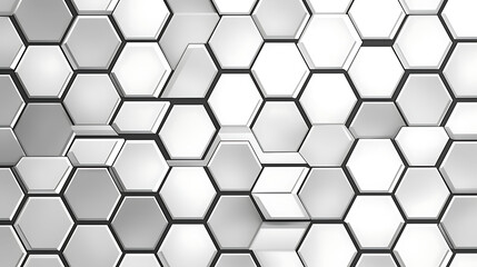 Digital hex grid pattern with subtle random curvature in each cell, elegant monochromatic finish and high-contrast detailing