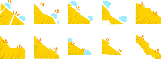 Comic Panel Explosion Effects – Editable Vector Elements