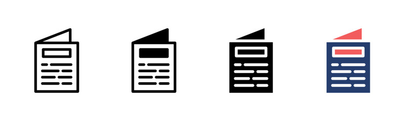 Brochure icon sheet multiple style collection
