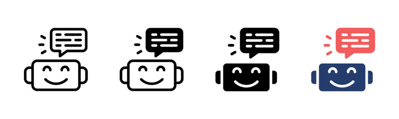 Chatbot icon sheet multiple style collection