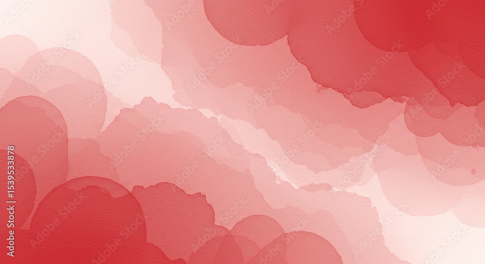 Poster red and white abstract background - soft, abstract background with red and white watercolor-like tex
