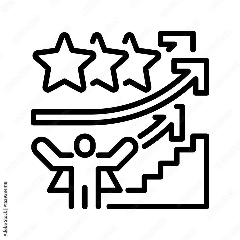 Poster career promotion line icon. linear style sign for mobile concept and web design. outline vector icon