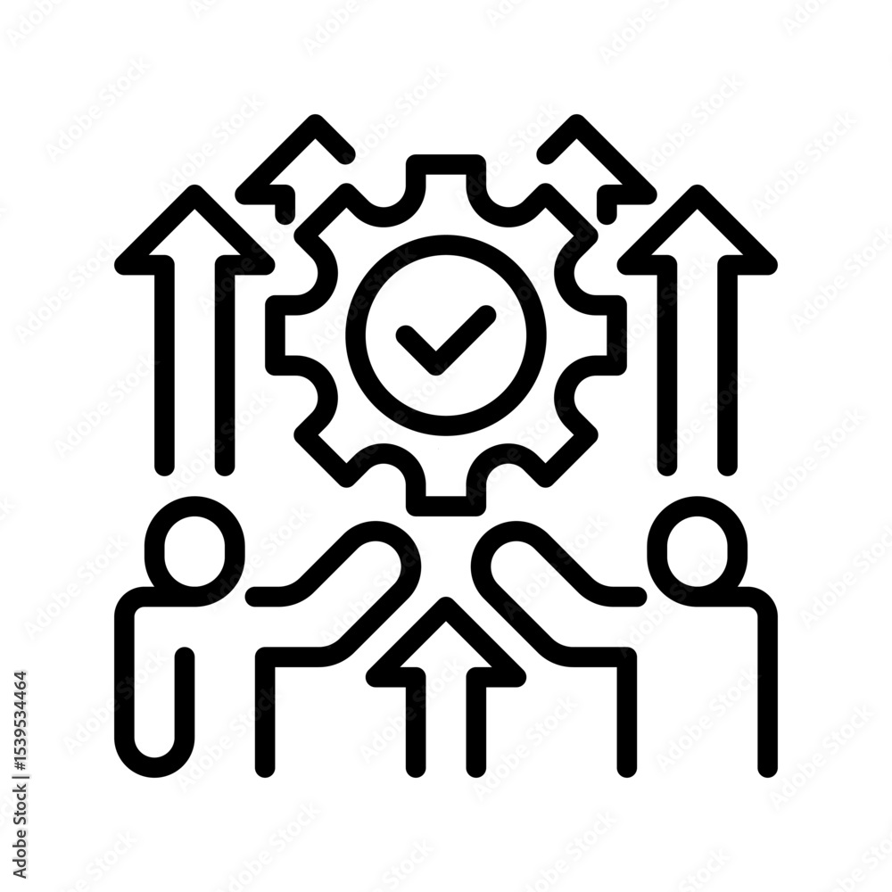 Aufkleber efficiency and optimization line icon. linear style sign for mobile concept and web design. outline 