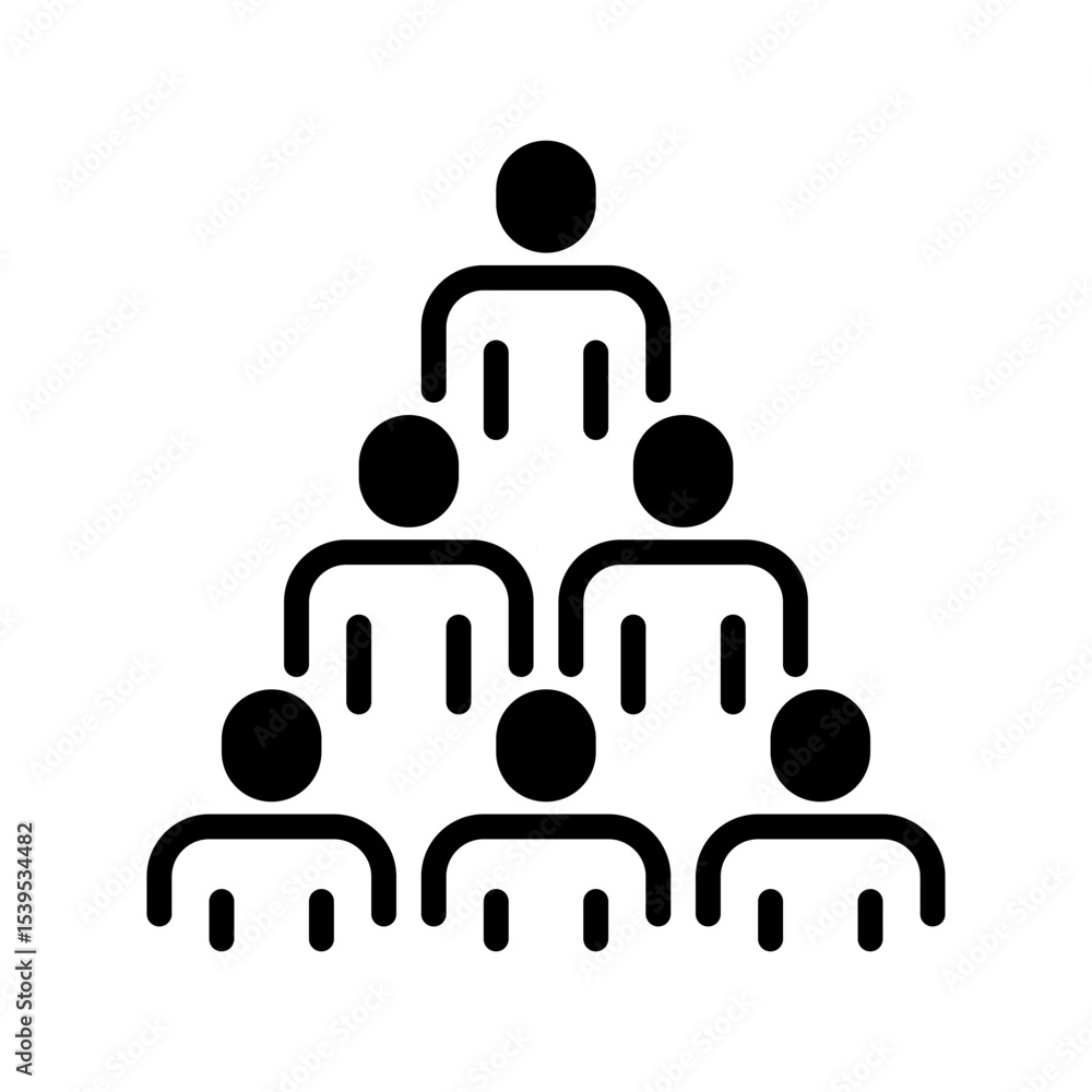 Poster team structure line icon. linear style sign for mobile concept and web design. outline vector icon. 