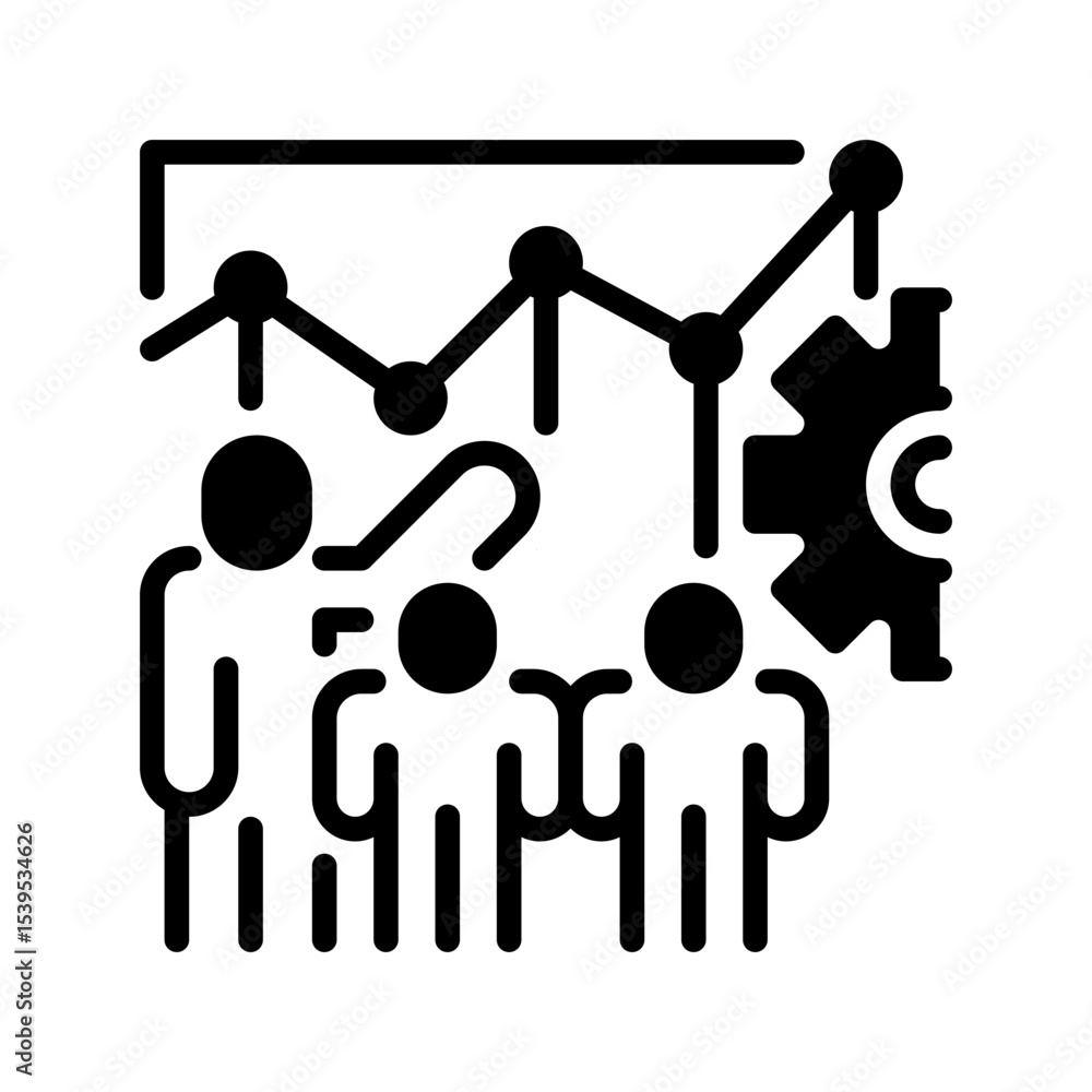 Poster training and development line icon. linear style sign for mobile concept and web design. outline vec