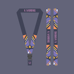 Corporate ID card lanyard with modern design