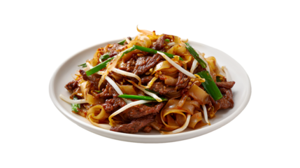 Delicious Beef Chow Fun Stir Fry Noodles Asian Cuisine