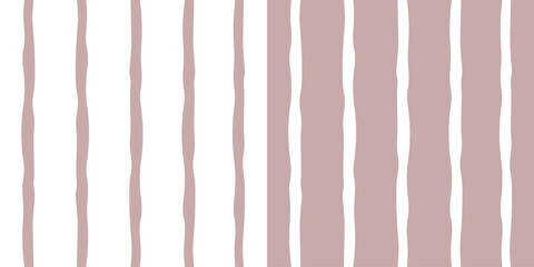 brown striped pattern. Childish stripe seamless background. Cute pastel wavy line. Vector stripes. For wallpaper, wrapping, print