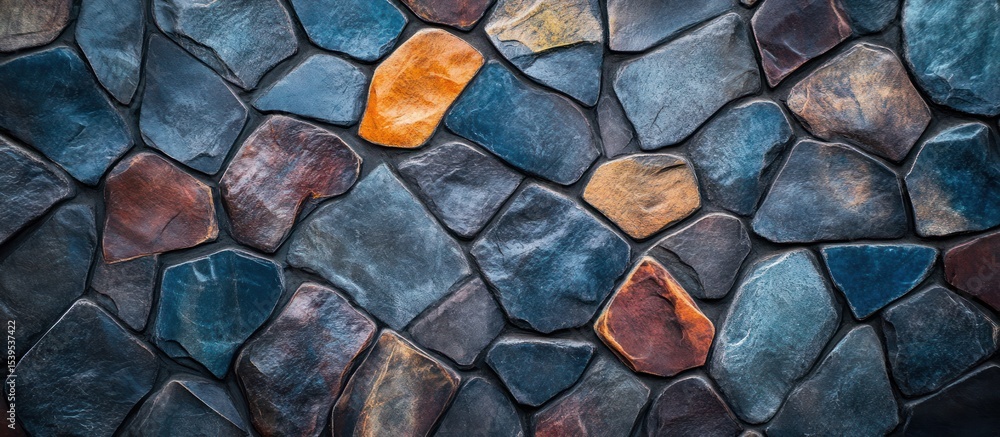 Poster intricate pattern of multi-colored stones creates a stunning visual texture