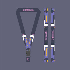 Corporate ID card lanyard with modern design