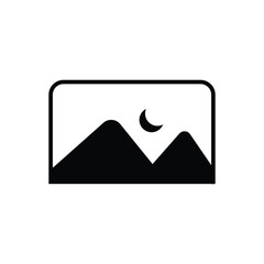 mountain picture icon illustration flat