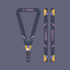 Corporate ID card lanyard with modern design
