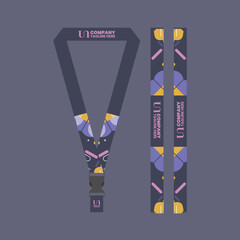 Corporate ID card lanyard with modern design