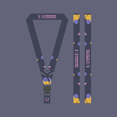 Corporate ID card lanyard with modern design