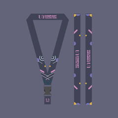 Corporate ID card lanyard with modern design