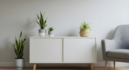 modern living room with white furniture
