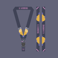 Corporate ID card lanyard with modern design