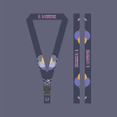 Corporate ID card lanyard with modern design