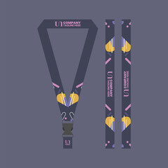 Corporate ID card lanyard with modern design