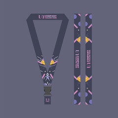 Corporate ID card lanyard with modern design