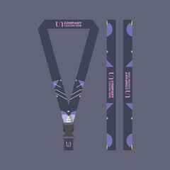 Corporate ID card lanyard with modern design