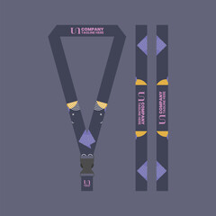Corporate ID card lanyard with modern design