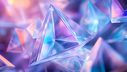 Abstract Glass Pyramids