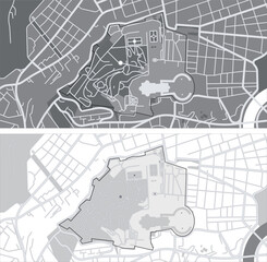 Layered editable vector illustration outline of Vatican City,Italy.