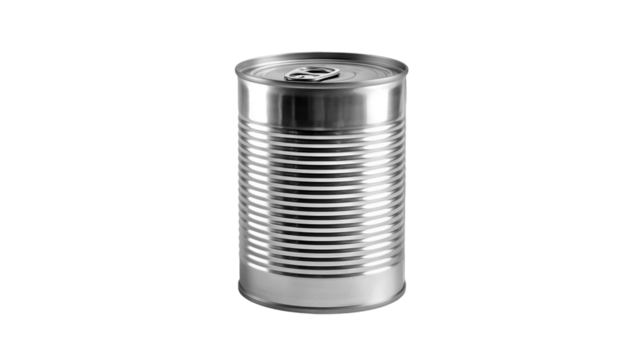 Tall metal can food storage container recyclable packaging
