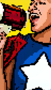 8-Bit Pixel Look Vertical Motion Effect MOGRT 583