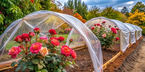 Autumn Roses in Spunbond Hotbed