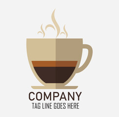 A modern coffee logo template design for cafes and brands.