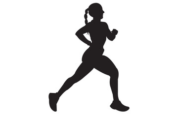 black silhouettes running . runner silhouette, Runner Silhouette, Young people running silhouette, Runner silhouettes collection .