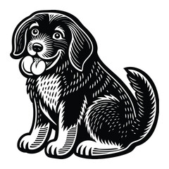 Print Digestio of dog, line icon. Canine esophagus, stomach, intestine. Veterinary, dog anatomy, canine surgery, first aid, vet clinic, emergency. Linear illustration, editable strokes, vector pictogr