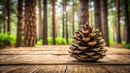 A large brown pinecone with scales and texture