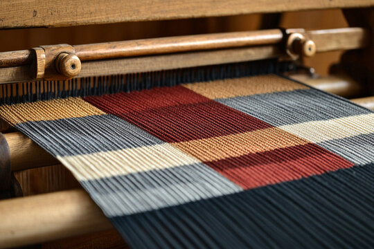 traditional style fabric weaving
