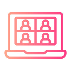 video conference gradient icon