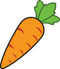 vector illustration of a carrot