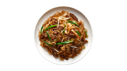 Delicious Beef Chow Fun Noodles Asian Cuisine Stir Fry Dish