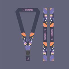 Corporate ID card lanyard with modern design