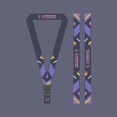 Corporate ID card lanyard with modern design