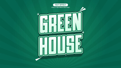 Green House 3D Vector Text Effect