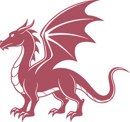 Fototapeta premium red dragon vector illustration