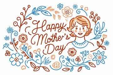 A heartwarming black and white graphic design for Mother's Day.