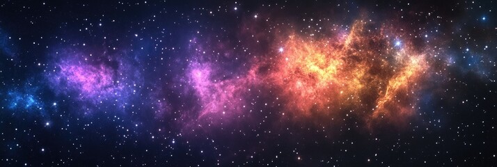 Colorful nebulae and stars in deep space (3)