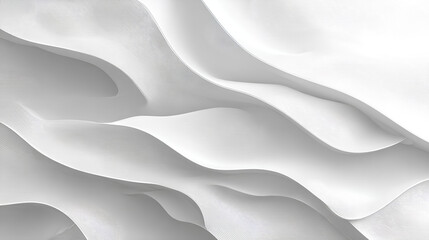 3d render, abstract minimalist background of intertwined white wavy lines. Simple wallpaper Stock Illustration