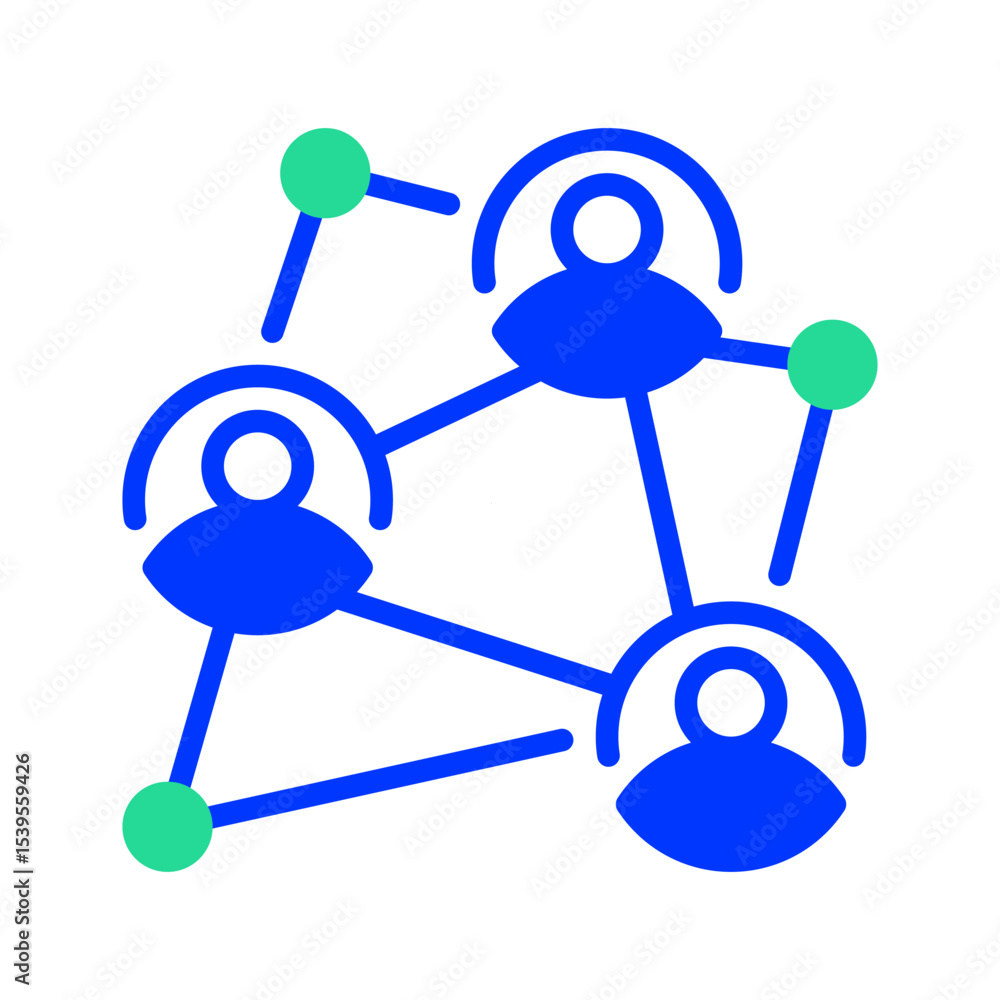 Poster collaboration network line icon. linear style sign for mobile concept and web design. outline vector